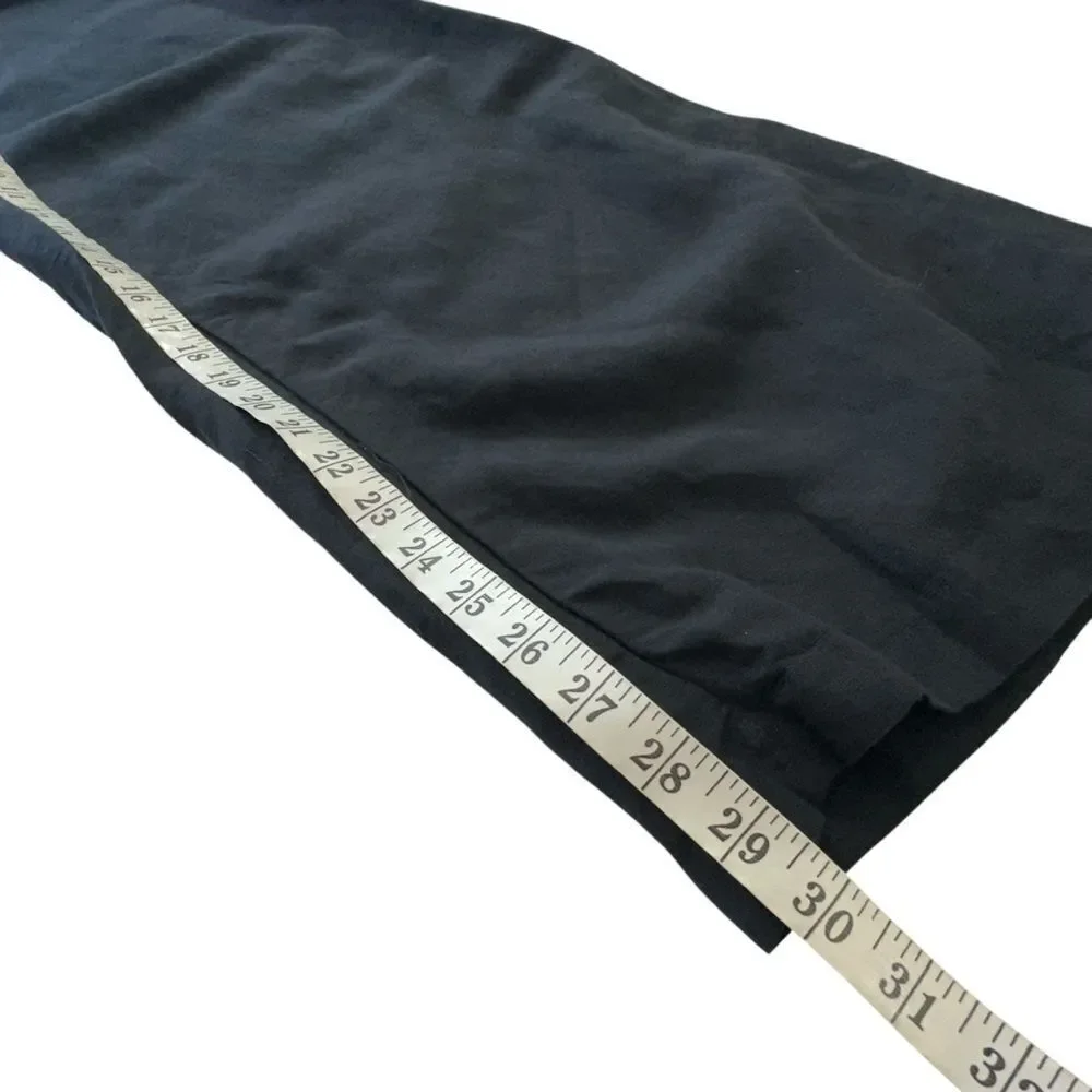 H&M Black Linen Blend Straight Leg Trousers,‎ 2